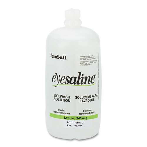 Picture of Fendall Eyesaline Eyewash Saline Solution Bottle Refill, 32 oz Bottle