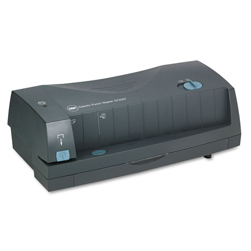 24-Sheet+3230st+Electric+Two-+To+Three-Hole+Adjustable+Punch%2Fstapler%2C+9%2F32%26quot%3B+Holes%2C+Gray