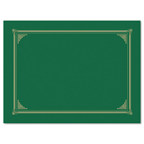 Picture of Certificate/Document Cover, 12.5 x 9.75, Green, 6/Pack