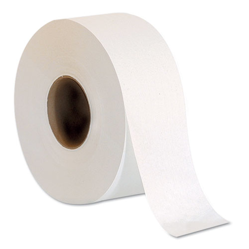 Picture of Jumbo Jr. 1-Ply Bath Tissue Roll, Septic Safe, White, 3.5" x 2,000 ft, 8 Rolls/Carton
