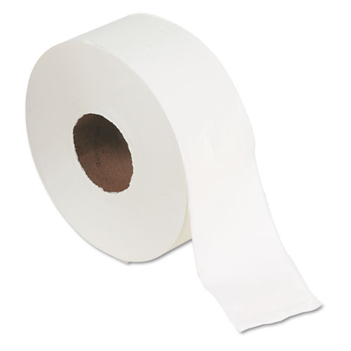 Picture of Jumbo Jr. Bath Tissue Roll, Septic Safe, 2-Ply, White, 3.5" x 1,000 ft, 8 Rolls/Carton