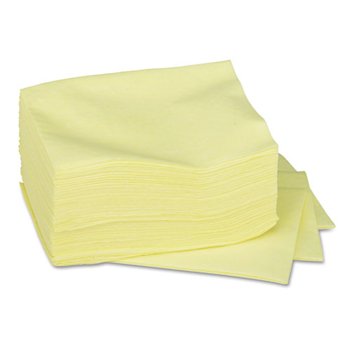 Picture of Dusting Cloths Quarterfold, 17 x 24, Unscented, Yellow, 50/Pack, 4 Packs/Carton