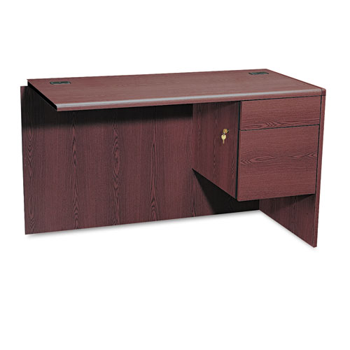 Picture of 10700 "L" Workstation Return, Right 3/4 Pedestal, 48w x 24d x 29.5h, Mahogany