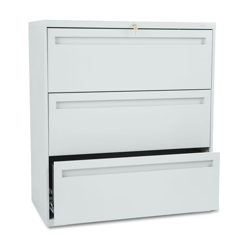 Picture of Brigade 700 Series Lateral File, 3 Legal/Letter-Size File Drawers, Light Gray, 36" x 18" x 39.13"