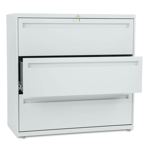 Picture of Brigade 700 Series Lateral File, 3 Legal/Letter-Size File Drawers, Light Gray, 42" x 18" x 39.13"