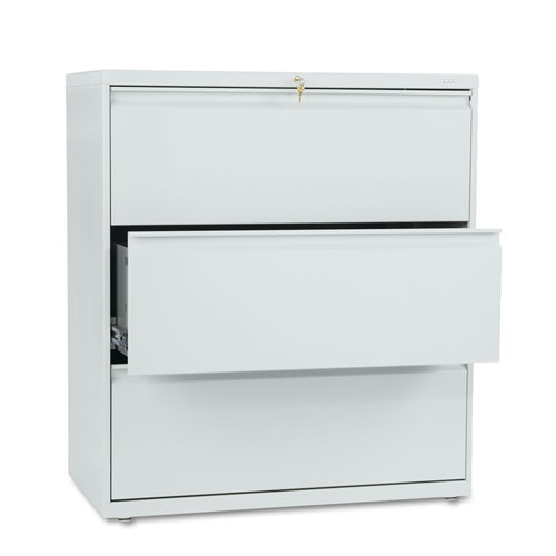 Picture of Brigade 800 Series Lateral File, 3 Legal/Letter-Size File Drawers, Light Gray, 36" x 18" x 39.13"