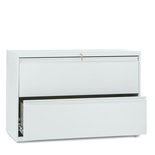 Picture of Brigade 800 Series Lateral File, 2 Legal/Letter-Size File Drawers, Light Gray, 42" x 18" x 28"