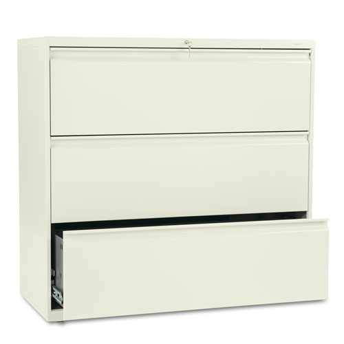 Picture of Brigade 800 Series Lateral File, 3 Legal/Letter-Size File Drawers, Putty, 42" x 18" x 39.13"