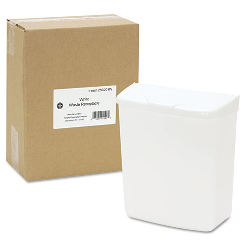 Picture of Wall Mount Sanitary Napkin Receptacle-PPC, 1 gal, PPC Plastic, White