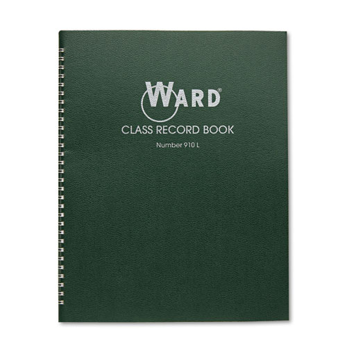 Picture of Class Record Book, Nine to 10 Week Term: Two-Page Spread (38 Students), 11 x 8.5, Green Cover