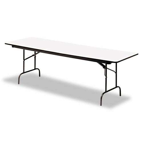 Picture of OfficeWorks Commercial Wood-Laminate Folding Table, Rectangular, 60" x 30" x 29", Gray/Charcoal