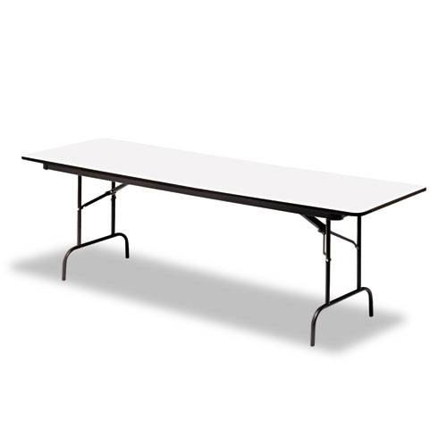 Picture of OfficeWorks Commercial Wood-Laminate Folding Table, Rectangular, 72" x 30" x 29", Gray/Charcoal