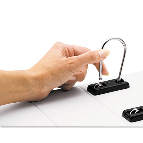 Picture of Gapless Loop Ring View Binder, 3 Rings, 4" Capacity, 11 x 8.5, White