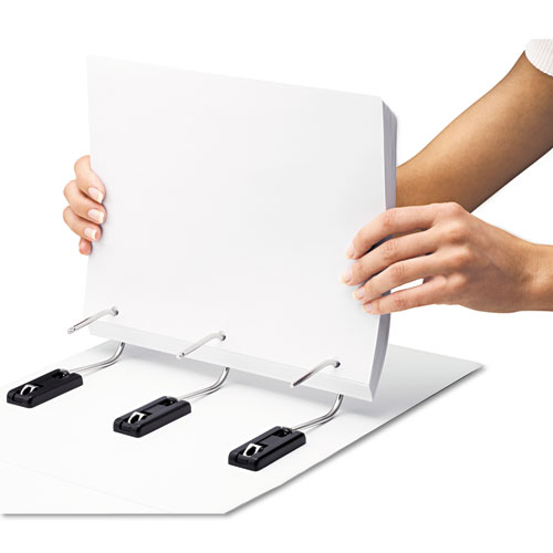 Picture of Gapless Loop Ring View Binder, 3 Rings, 5" Capacity, 11 x 8.5, White