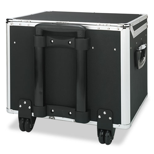 Picture of Locking Mobile File Chest, Letter/Legal Files, 17.5" x 15.5" x 14.5", Black/Chrome