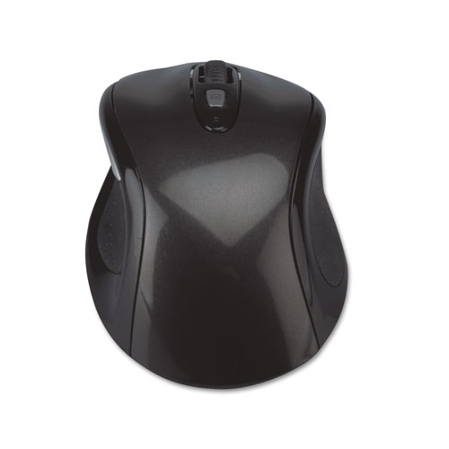 Picture of Wireless Optical Mouse with USB-A, 2.4 GHz Frequency/32 ft Wireless Range, Left/Right Hand Use, Gray/Black