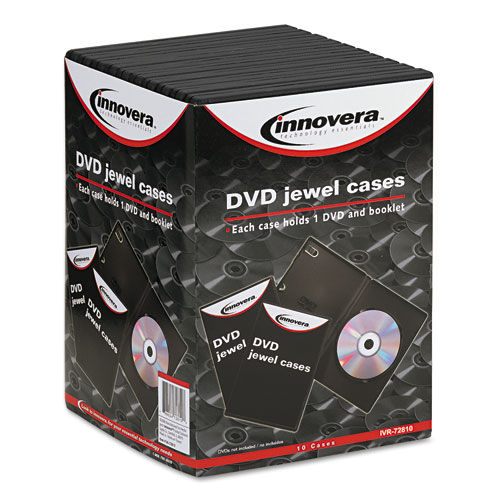 Picture of Standard DVD Case, Black, 10/Pack