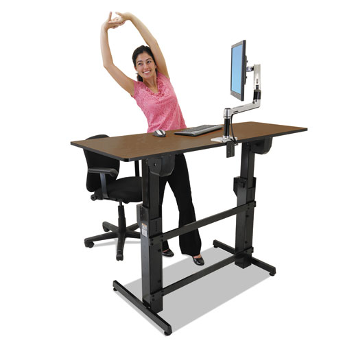 Picture of WorkFit-B Sit-Stand Base, Up to 88 lb, 42" x 26" x 32" to 51.5", Black