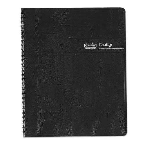 Picture of Eight-Person Group Practice Daily Appointment Book, 11 x 8.5, Black Cover, 12-Month (Jan to Dec): 2025