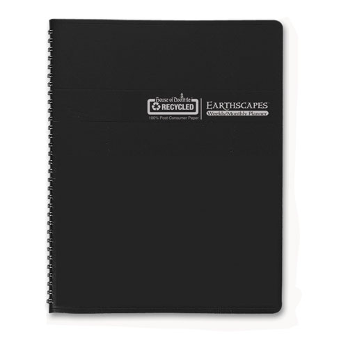 Picture of Earthscapes Recycled Weekly/Monthly Planner, Gardens of the World Photography, 10 x 7, Black Cover, 12-Month (Jan-Dec): 2025