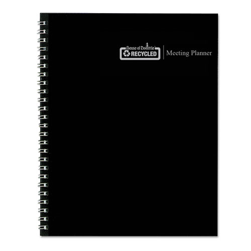 Picture of Recycled Meeting Note Planner, 11 x 8.5, Black Cover, 12-Month (Jan to Dec): 2025