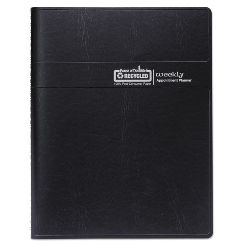 Picture of Recycled Weekly Appointment Book, 8 x 5, Black Cover, 12-Month (Jan to Dec): 2025