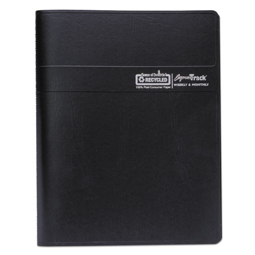 Picture of Express Track Recycled Weekly Appointment Book/Monthly Planner, 11 x 8.5, Black Cover, 13-Month: Jan 2025 to Jan 2026