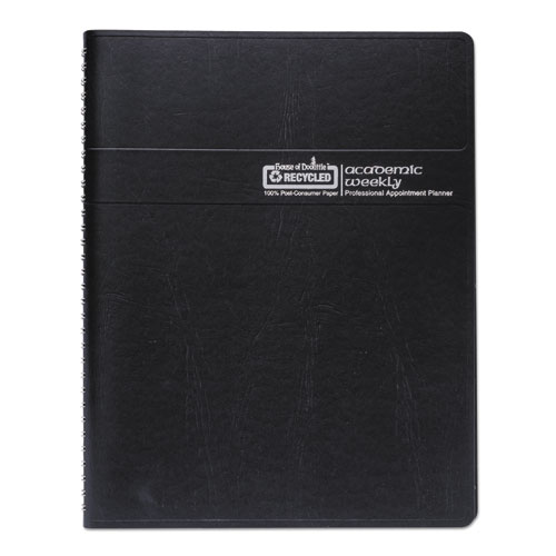 Picture of Academic Year Recycled Professional Weekly Planner, 11 x 8.5, Black Wirebound Soft Cover, 12-Month (Aug to July): 2024-2025