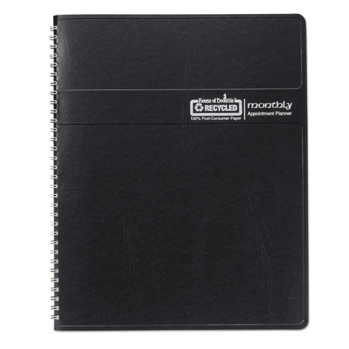 Picture of 14-Month Recycled Ruled Monthly Planner, 8.75 x 6.78, Black Cover, 14-Month: Dec 2024 to Jan 2026