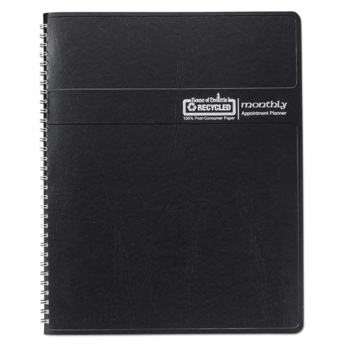 Picture of 14-Month Recycled Ruled Monthly Planner, 11 x 8.5, Black Cover, 14-Month: Dec 2024 to Jan 2026