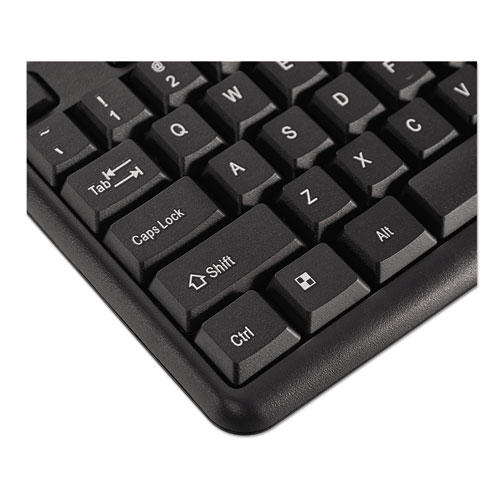 Picture of Slimline Keyboard and Mouse, USB 2.0, Black