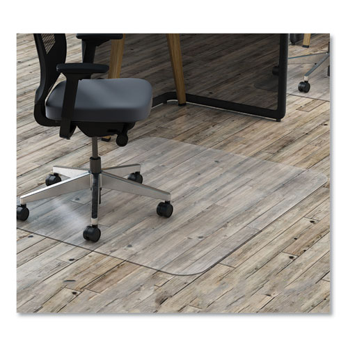 Picture of EconoMat All Day Use Chair Mat for Hard Floors, Rolled Packed, 45 x 53, Clear