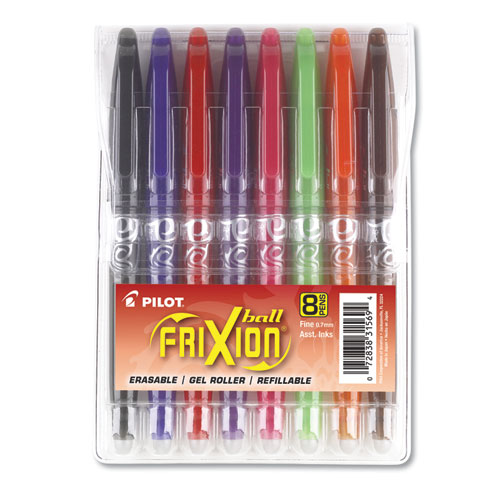 Picture of FriXion Ball Erasable Gel Pen, Stick, Fine 0.7 mm, Assorted Ink and Barrel Colors, 8/Pack