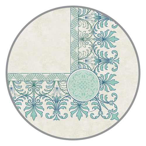 Picture of Parchment Certificates, Academic, 8.5 x 11, Ivory with Green/Blue Border, 25/Pack