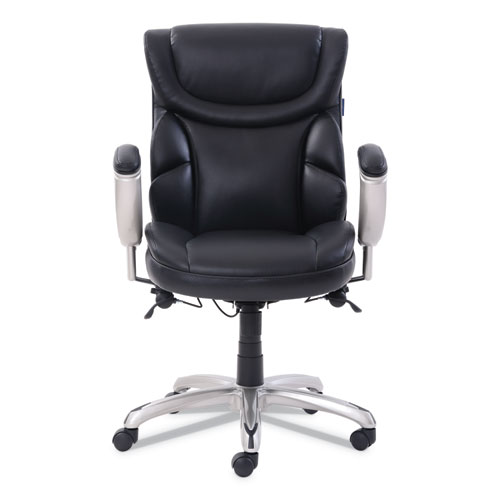 Picture of Emerson Task Chair, Supports Up to 300 lb, 18.75" to 21.75" Seat Height, Black Seat/Back, Silver Base