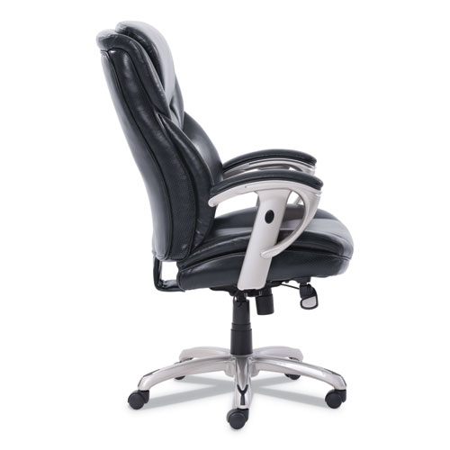 Picture of Emerson Executive Task Chair, Supports Up to 300 lb, 19" to 22" Seat Height, Black Seat/Back, Silver Base