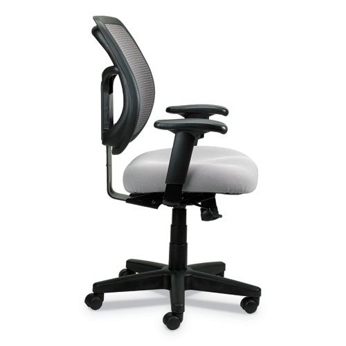 Picture of Apollo Mid-Back Mesh Chair, 18.1" to 21.7" Seat Height, Silver Seat, Silver Back, Black Base