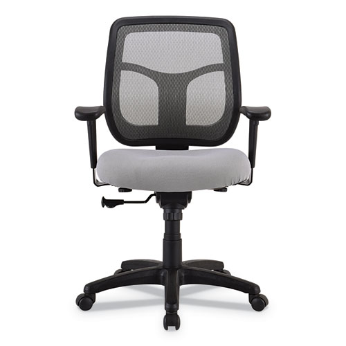 Picture of Apollo Mid-Back Mesh Chair, 18.1" to 21.7" Seat Height, Silver Seat, Silver Back, Black Base