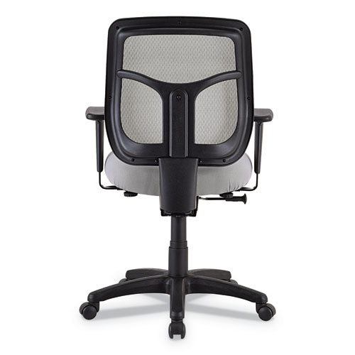 Picture of Apollo Mid-Back Mesh Chair, 18.1" to 21.7" Seat Height, Silver Seat, Silver Back, Black Base