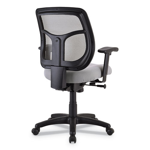 Picture of Apollo Mid-Back Mesh Chair, 18.1" to 21.7" Seat Height, Silver Seat, Silver Back, Black Base