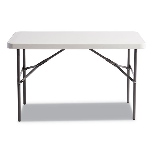 Picture of Banquet Folding Table, Rectangular, Radius Edge, 48w x 24d x 29h, Platinum/Charcoal