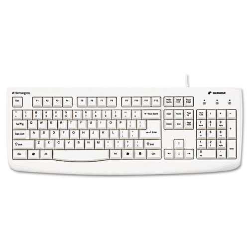 Picture of Pro Fit USB Washable Keyboard, 104 Keys, White