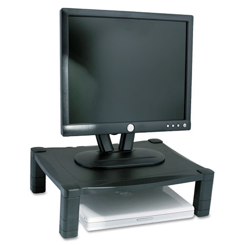 Picture of Single-Level Monitor Stand, 17" x 13.25" x 3" to 6.5", Black, Supports 50 lbs