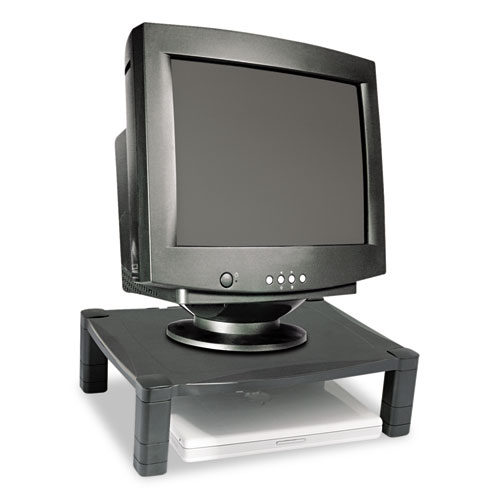 Picture of Single-Level Monitor Stand, 17" x 13.25" x 3" to 6.5", Black, Supports 50 lbs