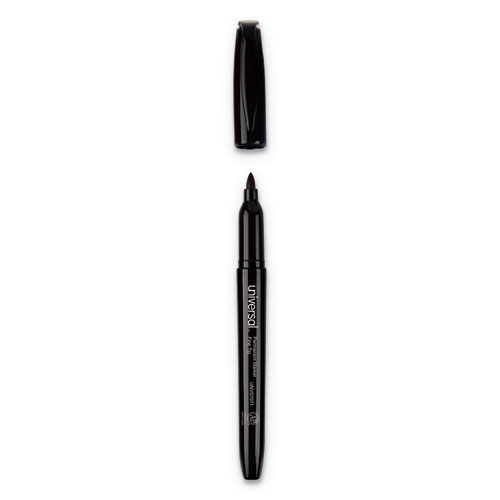 Picture of Pen-Style Permanent Marker, Fine Bullet Tip, Black, Dozen