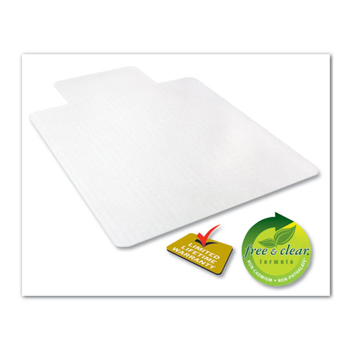 Picture of RollaMat Frequent Use Chair Mat, Med Pile Carpet, Flat, 36 x 48, Lipped, Clear