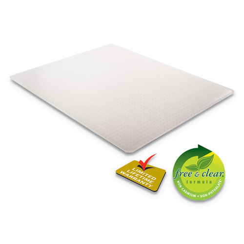 Picture of EconoMat Occasional Use Chair Mat for Low Pile Carpet, 45 x 53, Rectangular, Clear