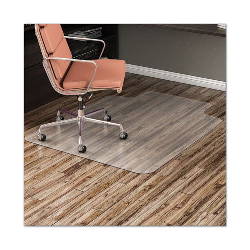 Picture of EconoMat All Day Use Chair Mat for Hard Floors, Flat Packed, 45 x 53, Wide Lipped, Clear