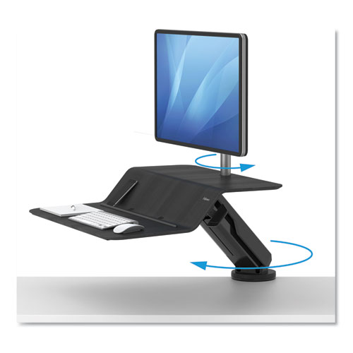 Picture of Lotus RT Sit-Stand Workstation, 48" x 30" x 42.2" to 49.2", Black