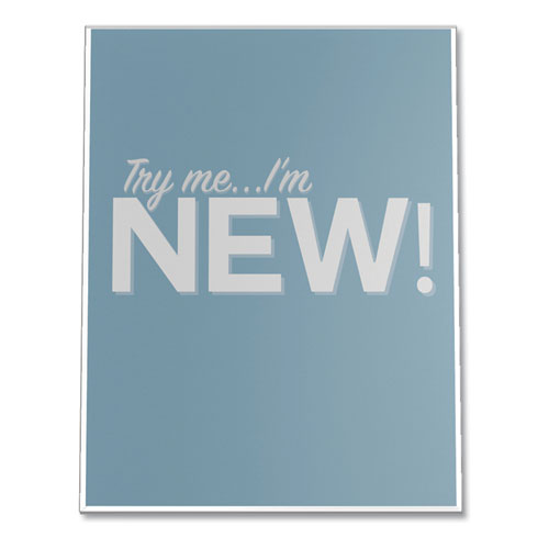 Picture of Classic Image Slanted Sign Holder, 8.5 x 11, Clear Frame, 12/Pack